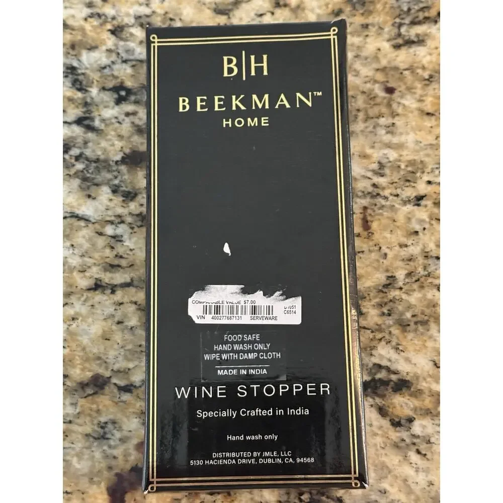 Beekman Home~ Michael Aram Style~ Parcel Gilt Dogwood Wine Bottle Stopper